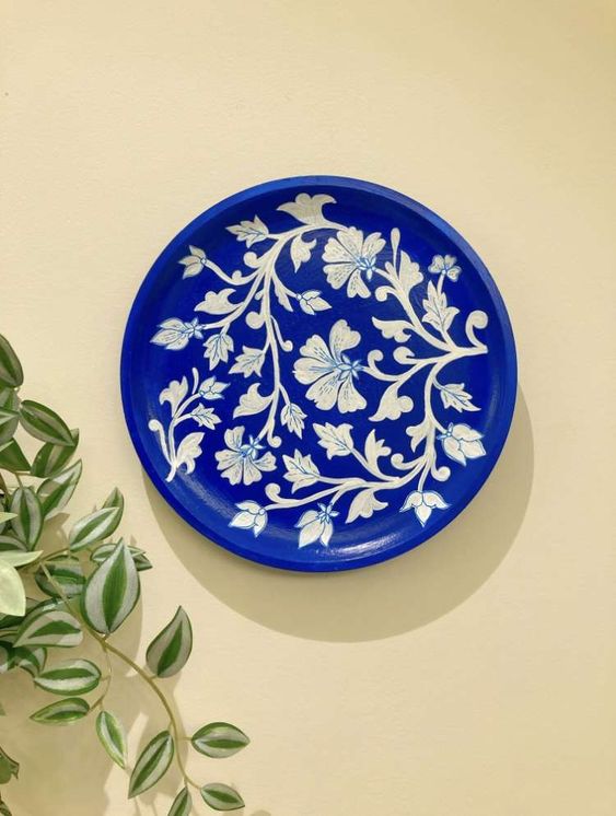 Blue Pottery Round Plates