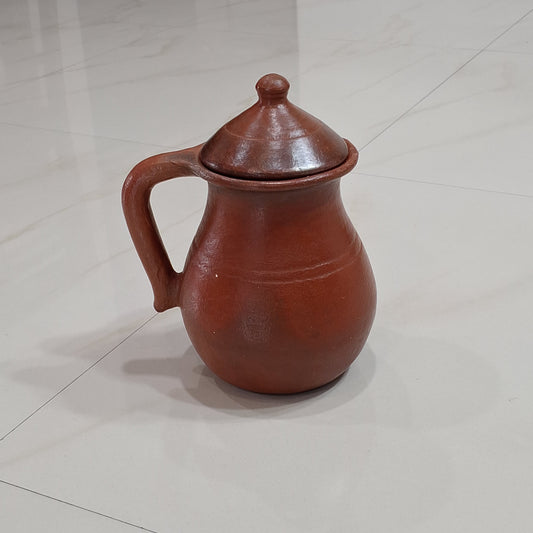 Jug - Water Pitcher with Lid - Round Handle - H7' W4.5'